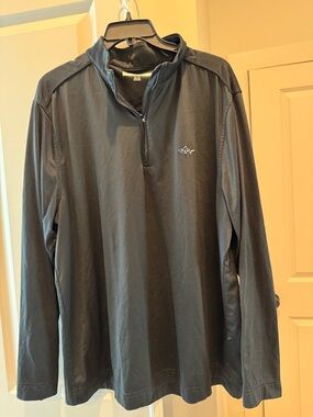 Greg Norman Collection Black Lightweight Quarter-Zip Pullover